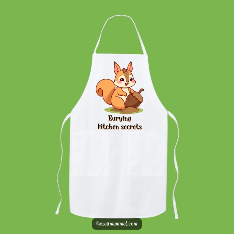 Funny Kawaii Squirrel Acorn Apron: Cute & Humorous Kitchen Accessory