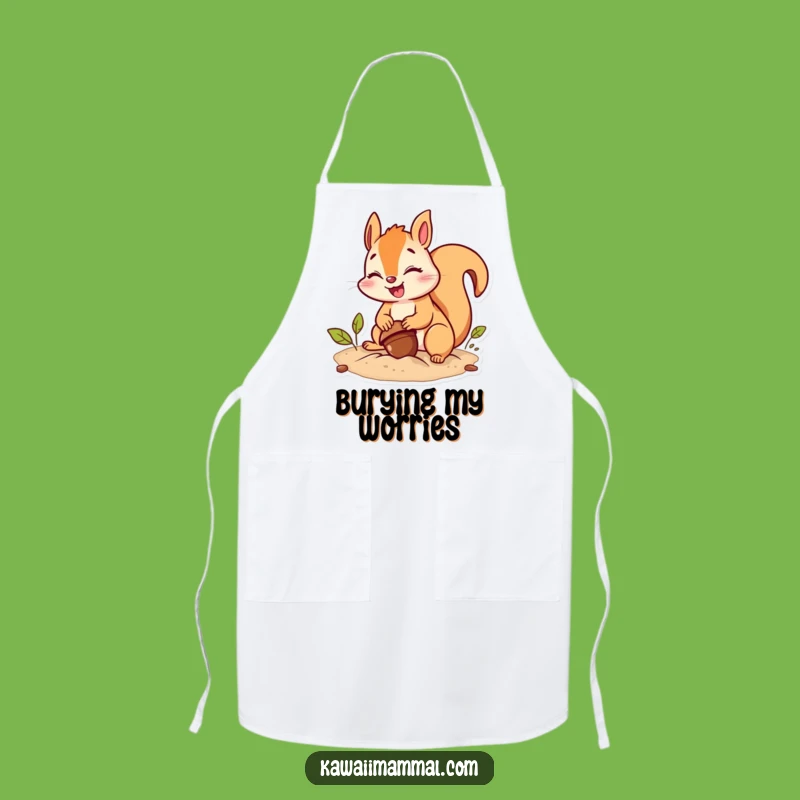 Funny Squirrel Apron: Giggling Acorn Effort for Kitchen Comedy