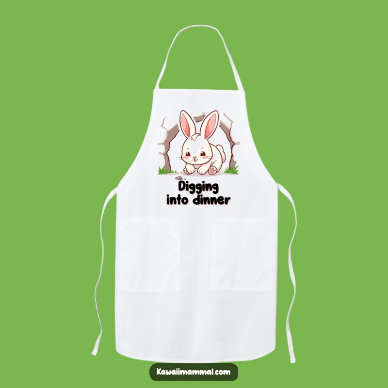 Funny Playful Rabbit Apron: Cook with Energy and Woodland Whimsy