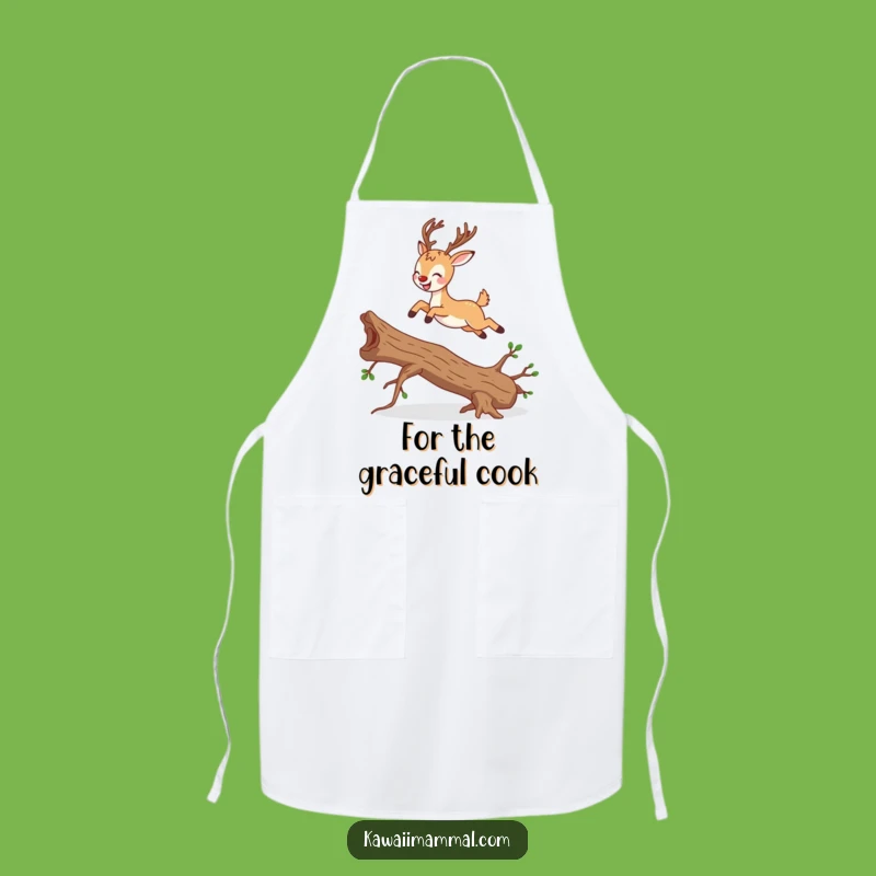 Funny Joyful Deer Apron: Cook with Grace and Woodland Whimsy