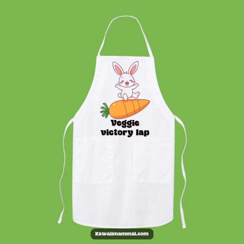 Funny Bunny Carrot Leap Apron: Add a touch of playful flair to your kitchen adventures!