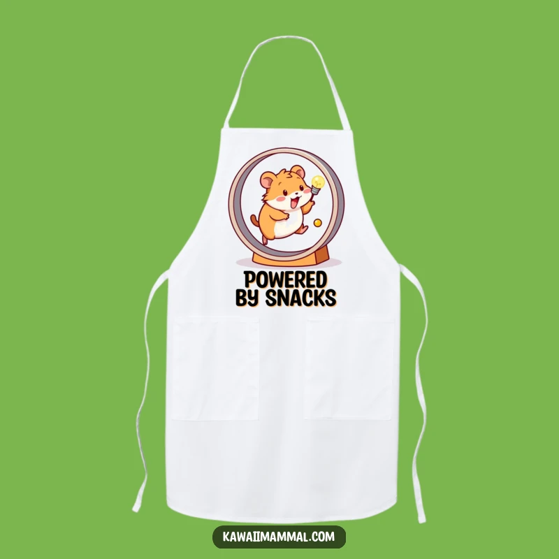 Funny Hamster Apron: Chef Rodent Powers Light Bulb - Kitchen Humor Gift