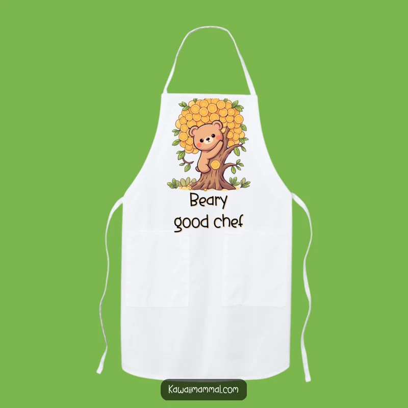 Funny Kawaii Bear Honeycomb Climb Apron - Sweet Adventure Kitchen Wear Gift
