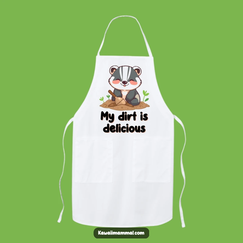 Funny Badger Digging Apron: Wearable Humor for the Kitchen Enthusiast