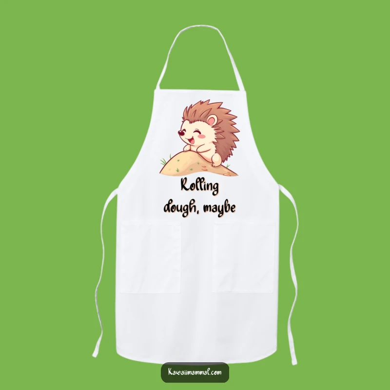 Funny Hedgehog Apron - Joyful Quills Roll Down Hill Kitchen Fun, Hilarious Chef Gift