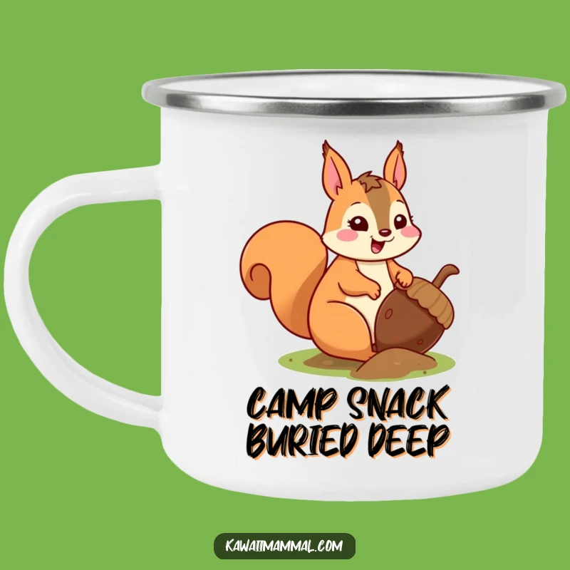 Funny Kawaii Squirrel Acorn Camping Mug: Durable & Cute Outdoor Companion