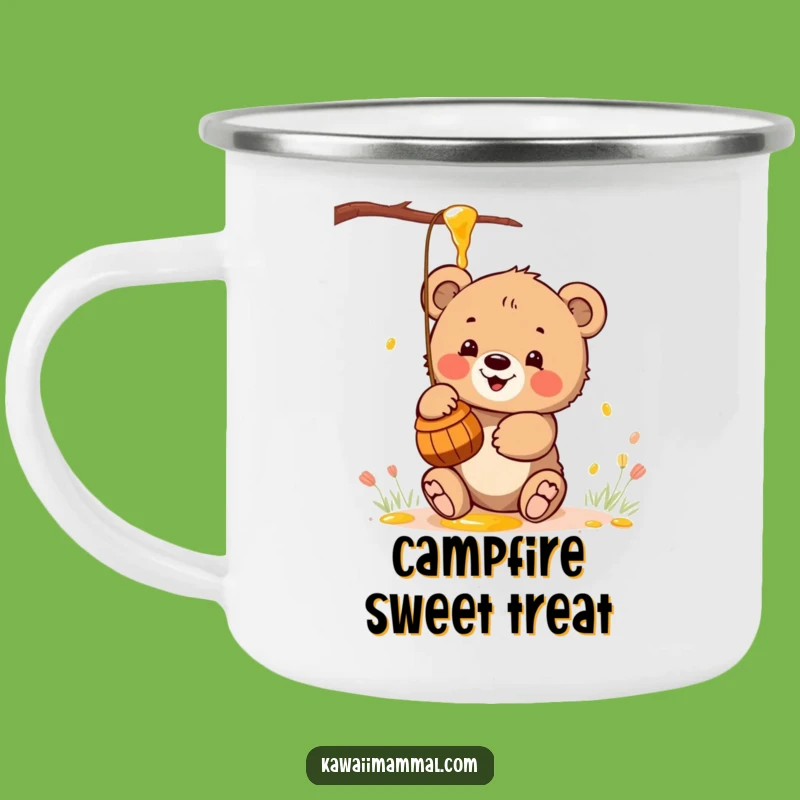 Funny Kawaii Bear Honey Camping Mug: Your Sweet Trail Buddy