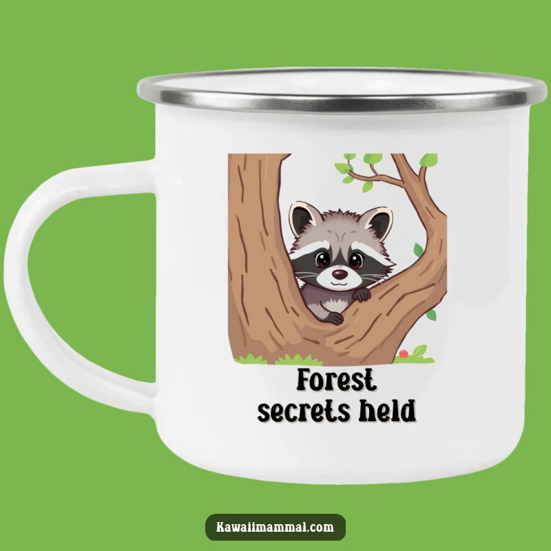 Funny Raccoon Peeking Camping Mug: Curious Humor for Outdoor Adventures