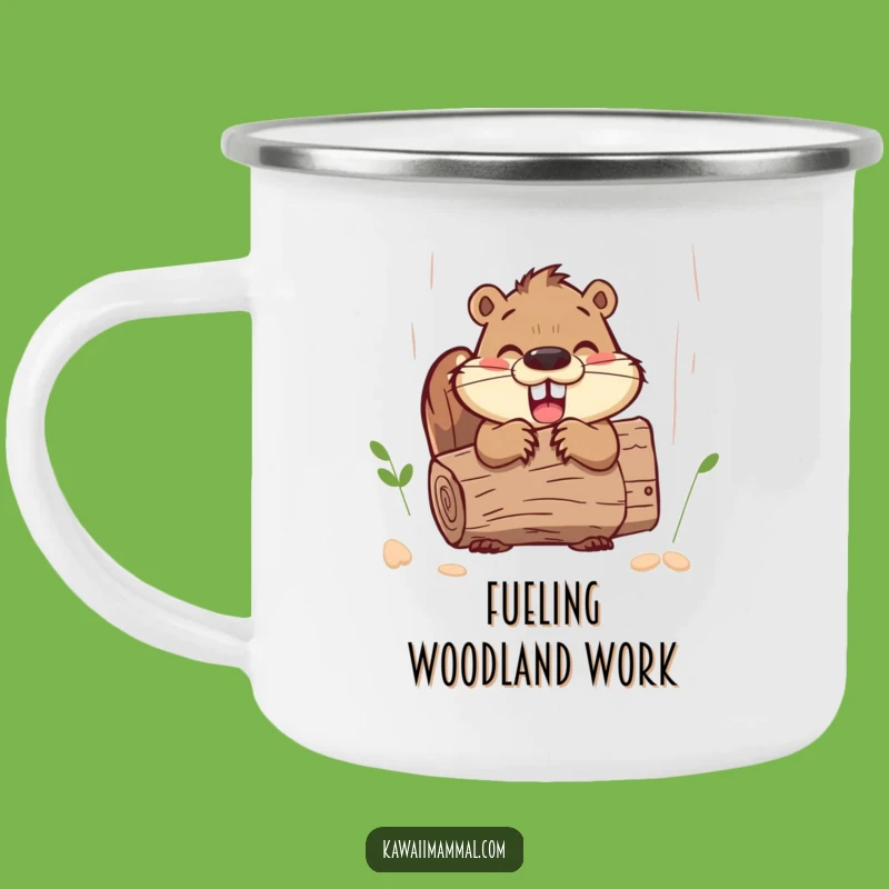 Funny Beaver Log Camping Mug: Enjoy Your Adventure with Woodland Humor