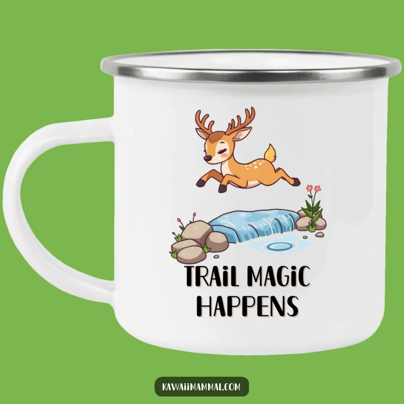 Funny Determined Deer Camping Mug, Rugged & Hilarious, Perfect Outdoor Gift