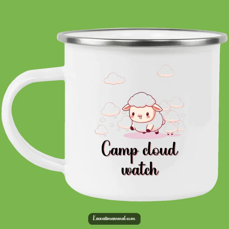 Funny Kawaii Sheep Cloud Herder Camping Mug - Cute Sky Drinkware - Gift