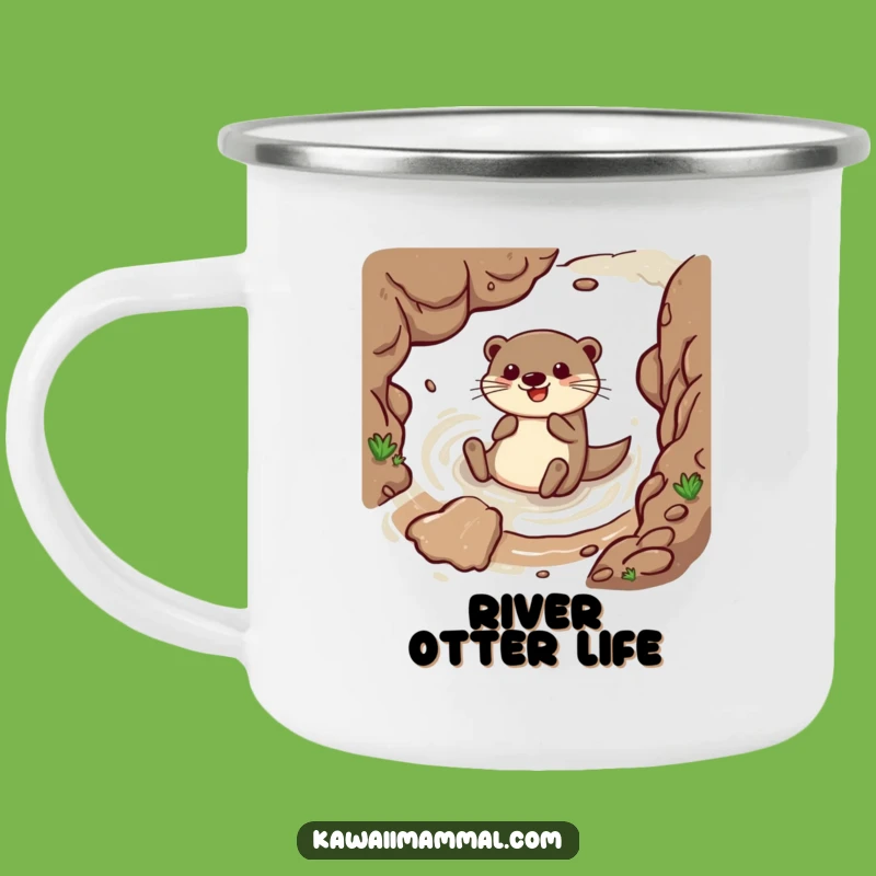 Funny Otter Sliding Mud Camping Mug A Hilarious Outdoor Companion
