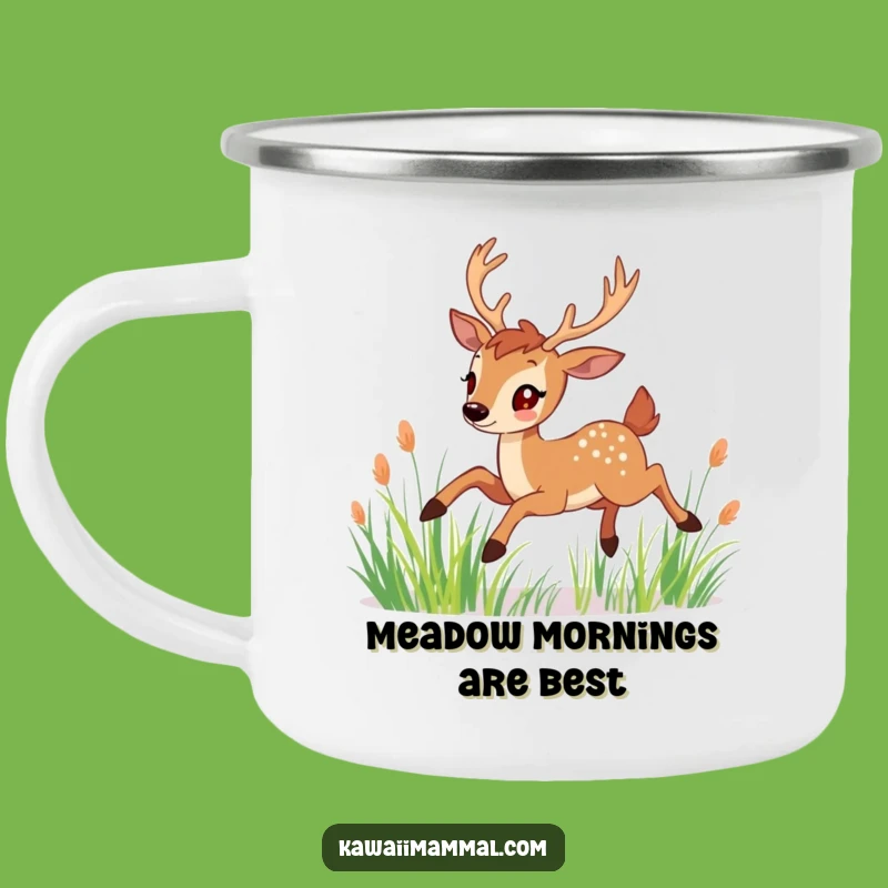 Funny Deer Meadow Camping Mug: Serene Sips In Nature, Great Outdoors Funny Gift