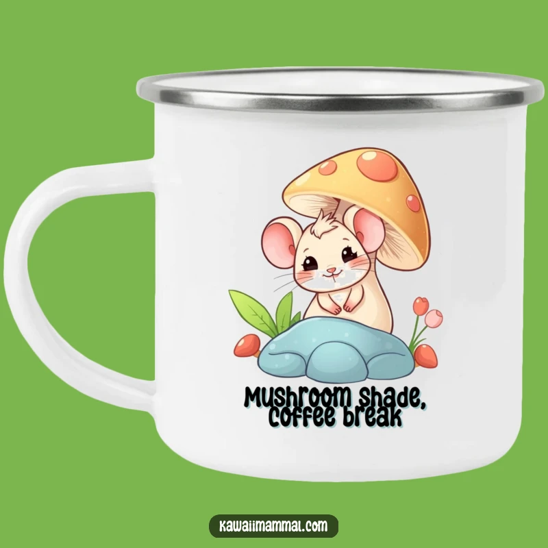 Funny Mouse Mushroom Camping Mug: Whimsical Sips for Your Outdoor Adventures