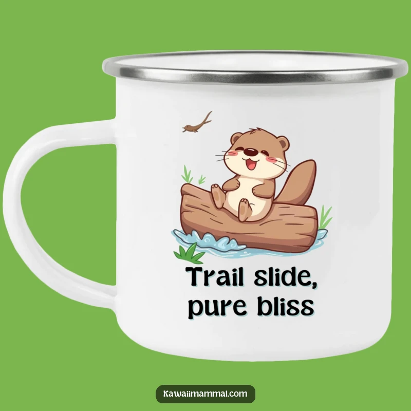 Funny Otter Sliding Camping Mug: Adventure Fuel for Playful Souls