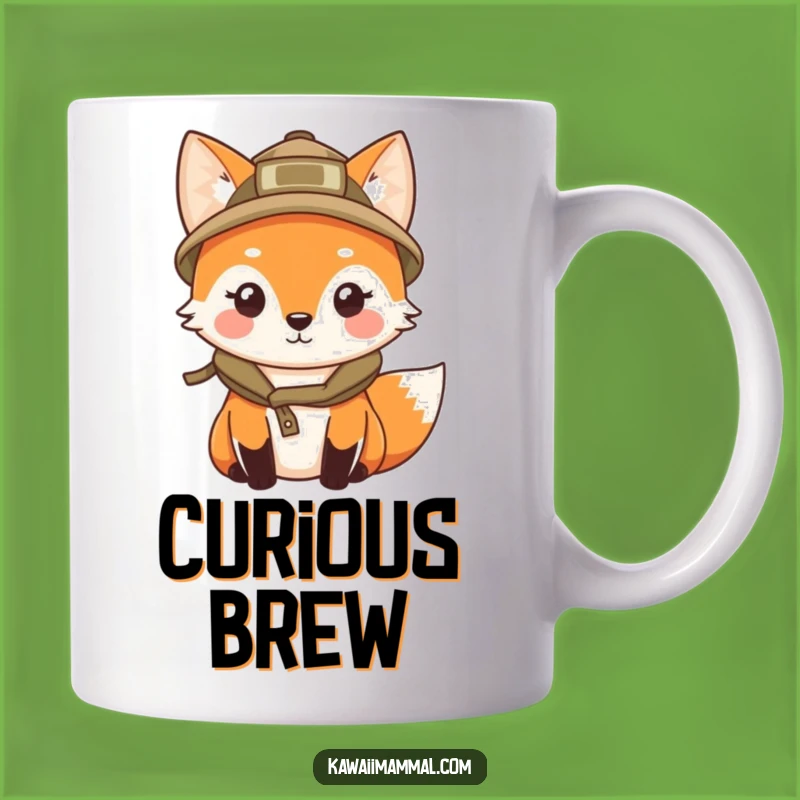 Funny Kawaii Fox Explorer Mug: Curious Adventures Await