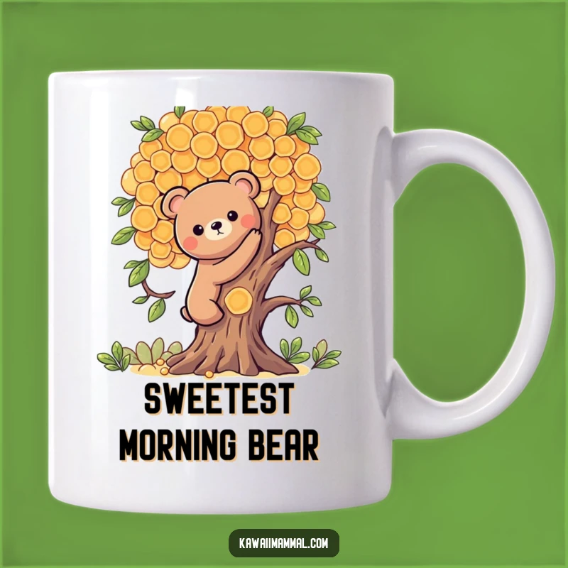 Funny Kawaii Bear Honeycomb Climb Mug - Hilarious Sweet Adventure Gift