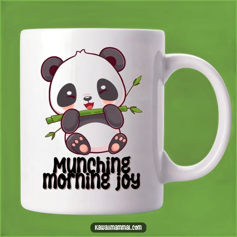 Funny Panda Bamboo Mug: Happy Kawaii Eater, Hilarious Foodie Gift for Panda Lovers