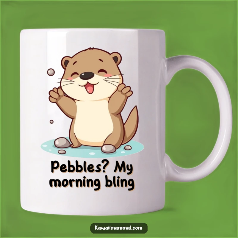 Funny Otter Juggling Pebbles Mug: A Playful and Hilarious Gift for Otter Lovers