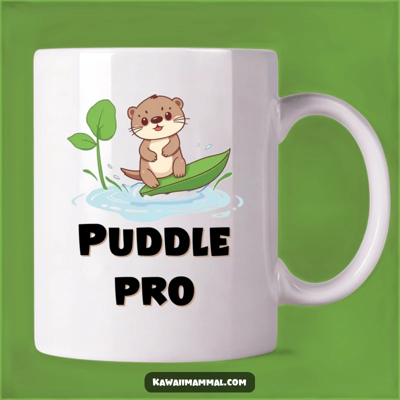 Funny Kawaii Otter Surf Mug - Cute Puddle Surfer Gift - Hilarious Drinkware