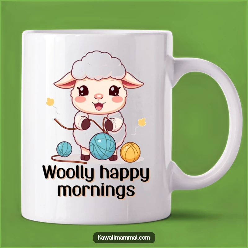 Funny Kawaii Sheep Mug: A Joyful, Humorous Gift for Knitters and Sheep Lovers