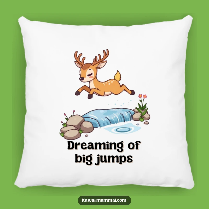 Funny Determined Deer Pillow, Cozy & Amusing Accent, Ideal Humorous Home Gift