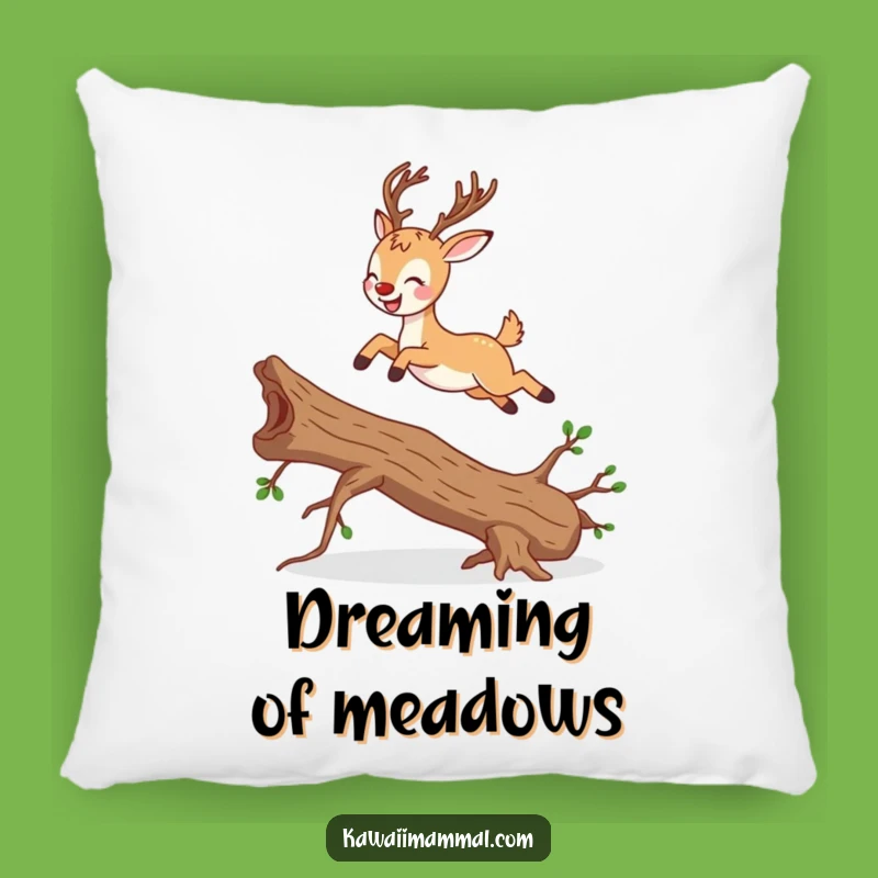 Funny Joyful Deer Pillow: Cozy Up with Graceful Woodland Creature Comfort