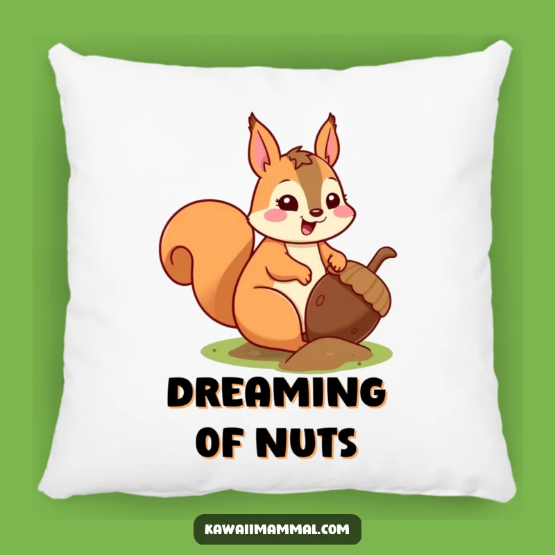 Funny Kawaii Squirrel Acorn Pillow: Cozy Cushion with a Nutty Twist