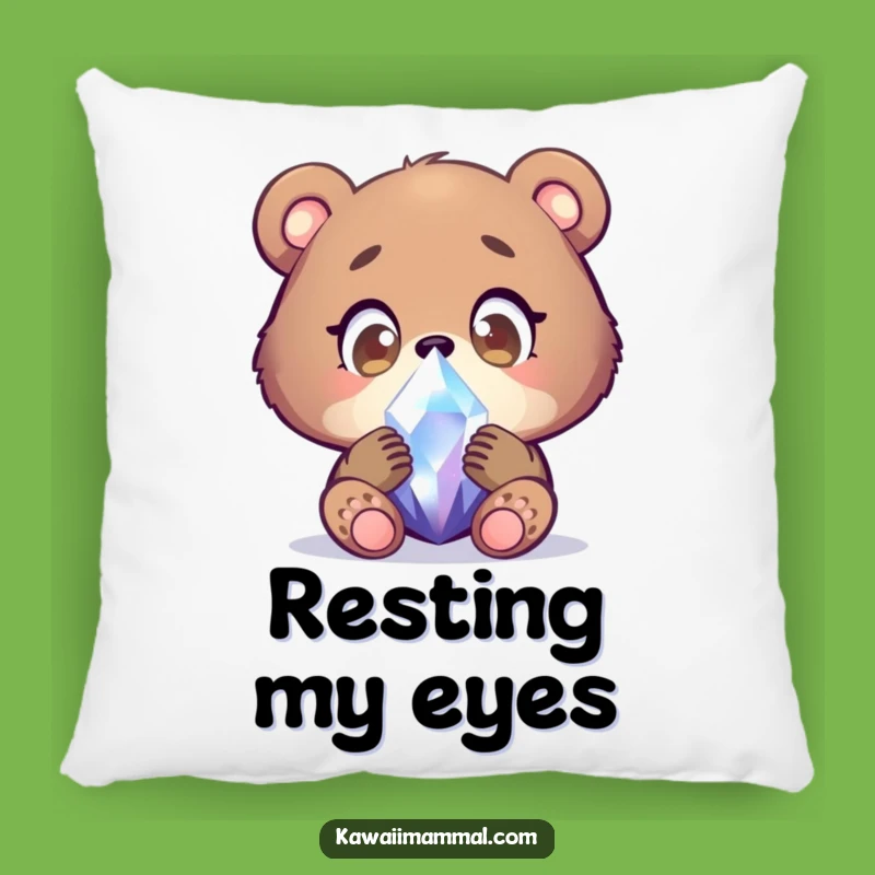 Funny Bear Cub Crystal Pillow: Cozy Wonder for Relaxing Spaces