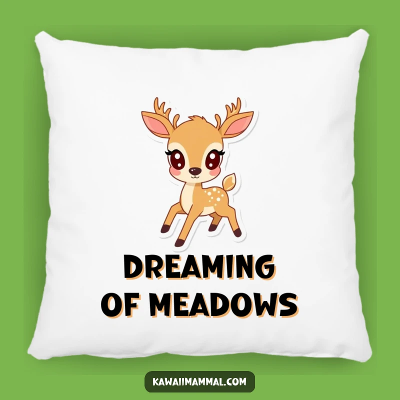 Funny Kawaii Deer Prancing Pillow: Cozy & Cute Cushion for Your Couch