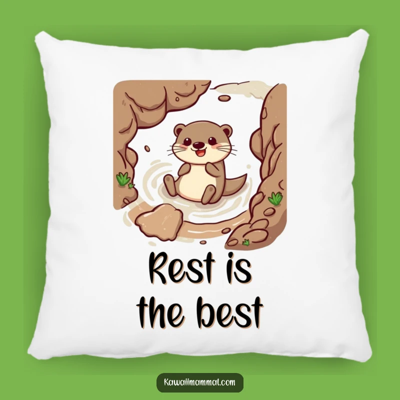 Funny Otter Sliding Mud Pillow A Hilarious And Cozy Accent