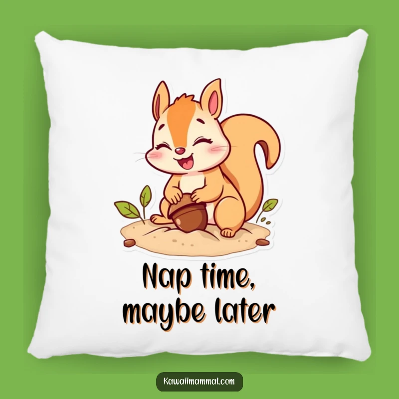 Funny Squirrel Pillow: Giggling Acorn Effort for Comfy Humor