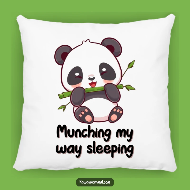 Funny Panda Pillow: Cozy Kawaii Eater, Comfy Snack Gift for Relaxation