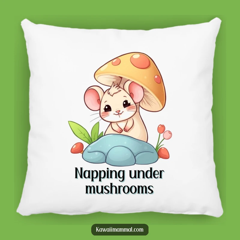 Funny Mouse Mushroom Pillow: Cozy Comfort with a Giggling Forest Friend