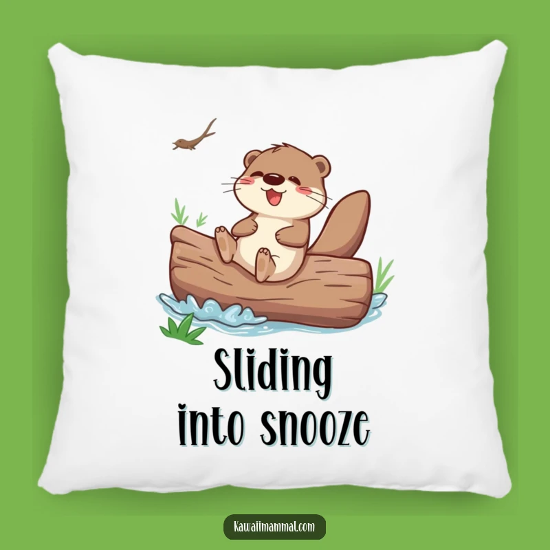 Funny Otter Sliding Pillow: Cozy Up with Playful Vibes