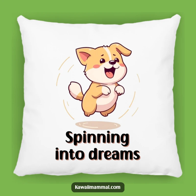 Funny Kawaii Dog Tail Chase Pillow - Cute Dizzy Pup Comfort Gift