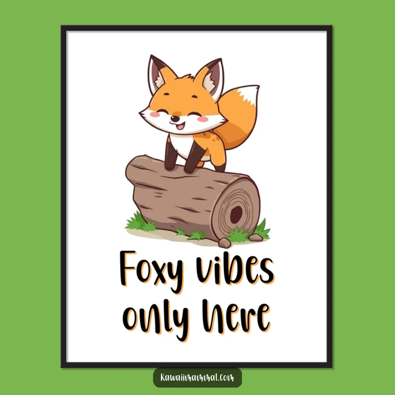 Funny Fox Digital Art: High-Resolution Leaping Character for Instant Joyful Decor