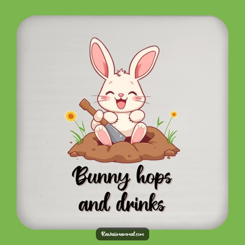 Funny Bunny Coaster: Durable Digging Character Protection for Your Surfaces