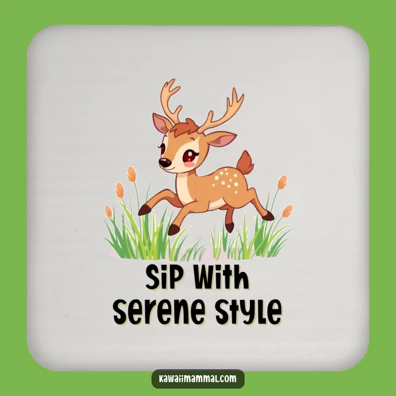 Funny Deer Meadow Coaster: Protect Surfaces With Grace, Charming Funny Gift