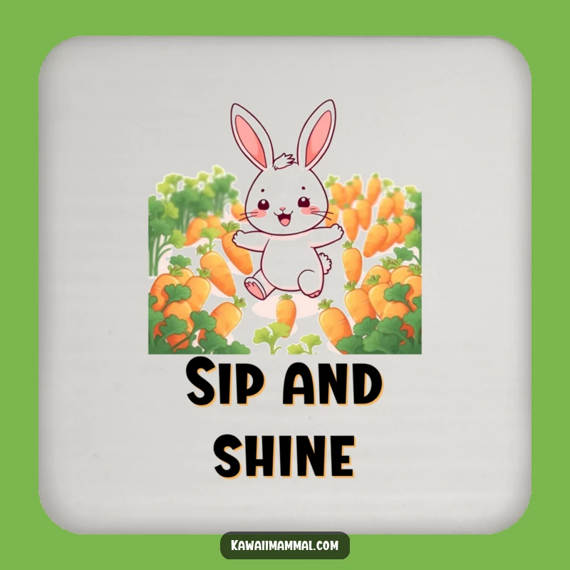 Funny Glowing Carrot Rabbit Coasters: Cheerful Protection for Your Surfaces