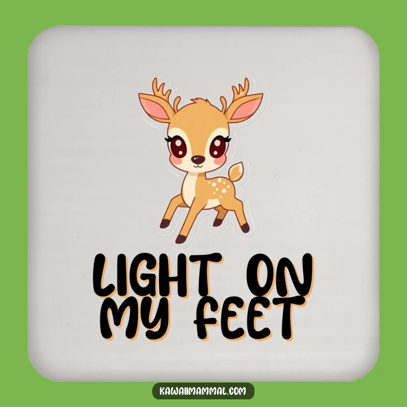 Funny Kawaii Deer Prancing Coaster Set: Cute & Protective Table Decor