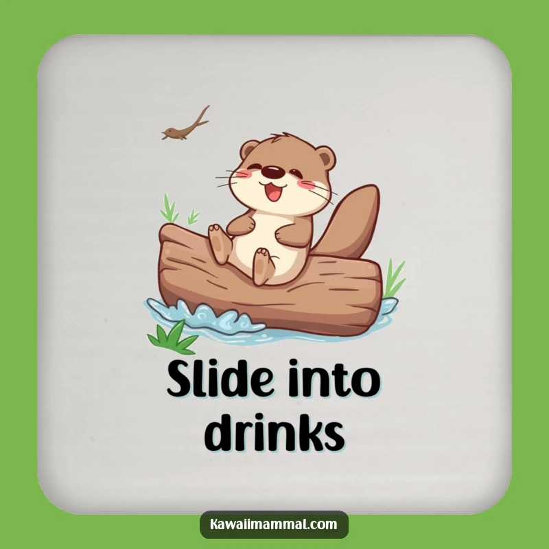Funny Otter Sliding Coasters: Protect Surfaces with Playful Charm