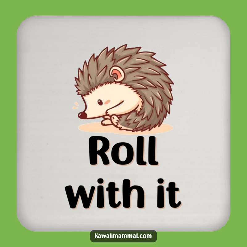 Funny Kawaii Hedgehog Roll Coaster Set - Cute Spiky Drink Guard - Gift