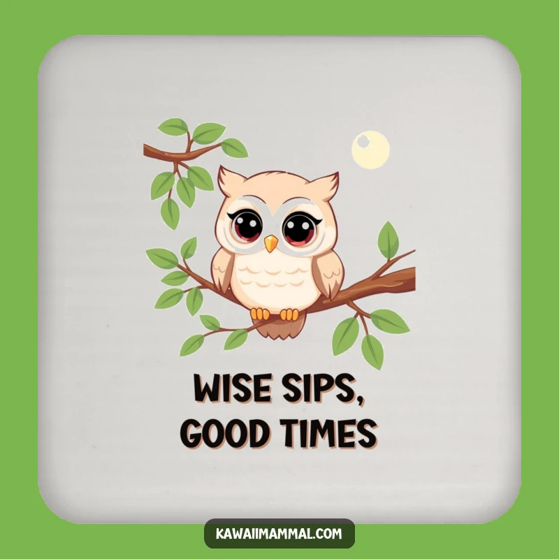 Funny Kawaii Owl Coaster: Durable Observant Character Protection for Surfaces