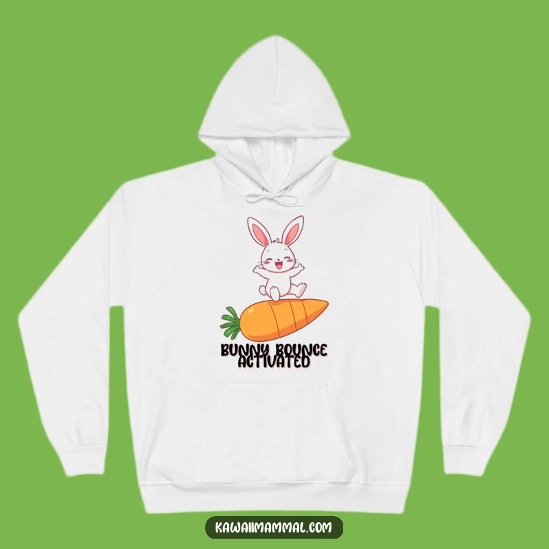 Funny Bunny Carrot Leap Hoodie: Cozy up with this delightful and playful character design!