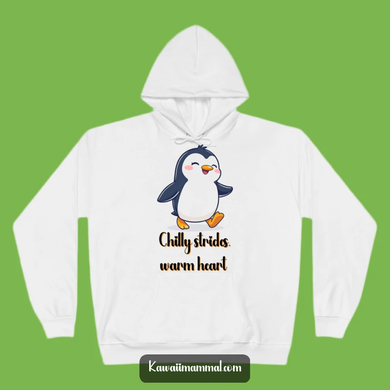 Funny Penguin Waddling Hoodie: Cozy Comfort with Determined Penguin Charm