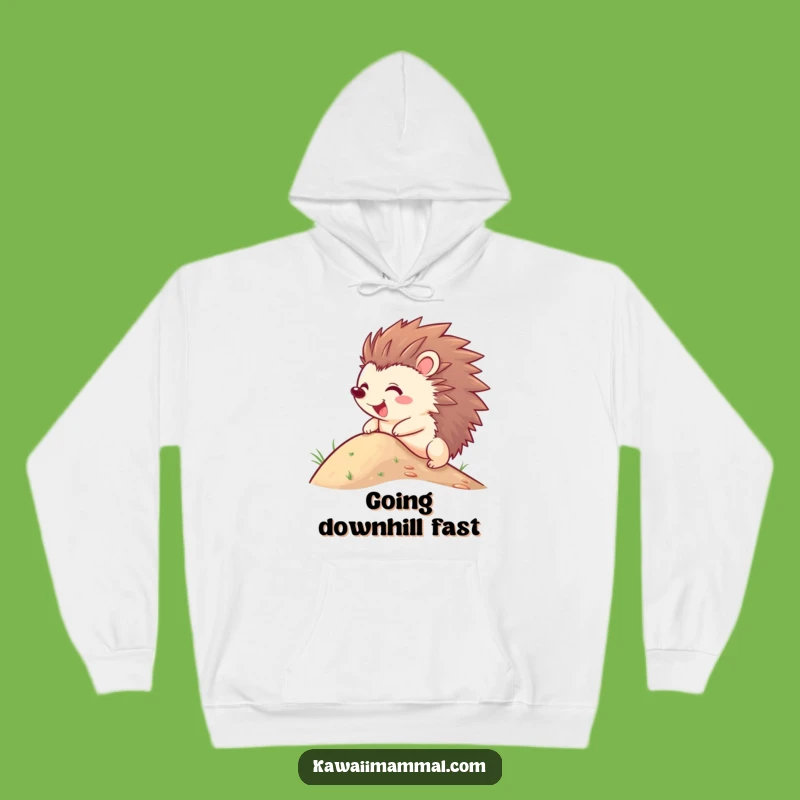 Funny Hedgehog Hoodie - Cozy Quills Roll Down Hill, Warm & Hilarious Gift