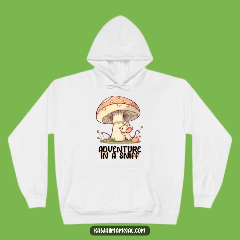 Funny Mouse Hoodie: Cozy Kawaii Explorer, Warm Brave Gift for Cozy Adventures