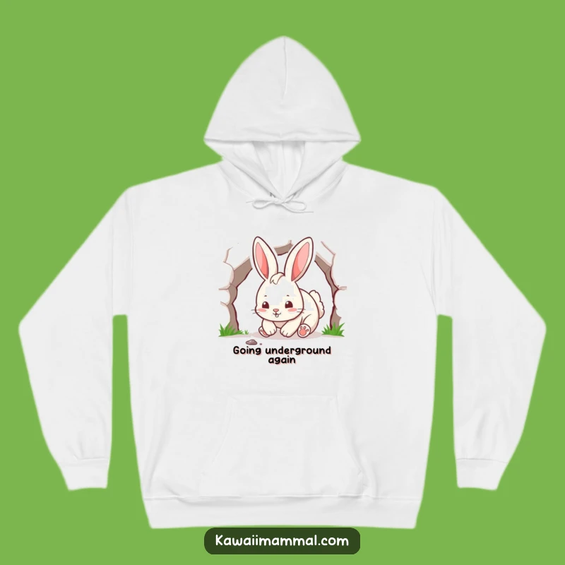 Funny Playful Rabbit Hoodie: Cozy Up with Energetic Woodland Creature Comfort
