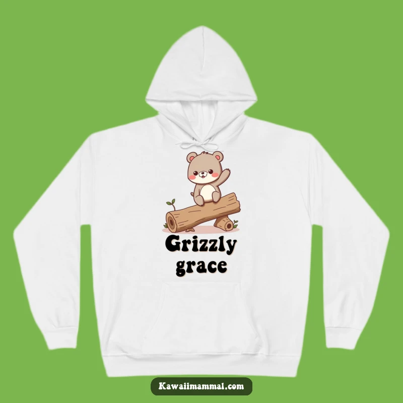 Funny Bear Balance Hoodie: Stay warm and adventurous with this daring character design!